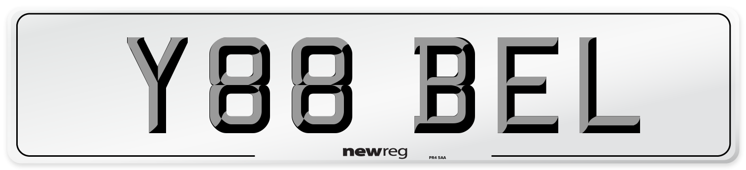 Y88 BEL Number Plate from New Reg